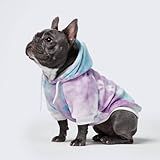 Spark Paws Dog Hoodie – Premium Dog Sweater for Small, Medium, and Large Dogs | Warm Outfits for French Bulldogs, Pitbull, Puppy, Winter Jacket Alternative - 90s Retro Sky Dye - XL