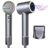Hair Dryer,110000 RPM Professional High-Speed Blow Dryer 200 Million Millions Negative Ionic Care Hair Dryer for Fast Drying 4 Temps/2 Speeds Lightweight Hairdryer for Home Travel Women Man(Silver)