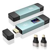 2025 Upgraded Wireless HDMI Transmitter and Receiver, LED Display, 4K Decode 1080P@60Hz Ultra HD Video Output, Plug&Play 5G+2.4G for Video and Audio to Monitor from PC/Projector/TV Box