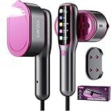 YOZLNFO Travel Steamer for Clothes Portable: 2-in-1 Handheld Garment Steamer Iron, 15s Heat Up, 5 Adjustable Steam - 1200W, 110-120V, Large Ceramic Panel, Home & Business Travel