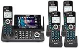 AT&T 5-Handset DECT 6.0 Cordless Home and Business Phone with Answering Machine, 5" Color Display, One-Touch Shortcut, Conference, Intercom, Smart Call Blocker, Bluetooth Connect to Cell: DLP73590