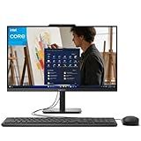 Lenovo IdeaCentre 24 23.8" All-in-One with Lifetime Office 365 for Web, 8GB DDR4 RAM, 512GB PCIe SSD, Intel N100 Processor, FHD AIO Desktop Computer, WiFi 6, Bluetooth, Jet Black, Win 11 Home