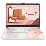 HP Business and Home Laptop, 8GB RAM, 128GB SSD, Intel Processor, Microsoft Office 365 1 Year, Windows 11 Home | No Mouse, Fast Response, Long Battery Life, Sleek and Slim, Rose Gold