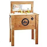 Rustic Outdoor Beverage Cooler for Patio - 45 Qt. - Rustic Brown