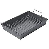 Chicago Metallic 16947 Professional Roast Pan with Non-Stick Rack, 13-Inch-by-9-Inch, Gray