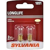 SYLVANIA - 1891 Long Life Miniature - Bulb, Ideal for Glove Box, Ignition and More. (Contains 2 Bulbs)