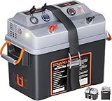 SUNAPEX Smart Battery Box 12V/24V Power Center - Multi Ports & Circuit Breaker for Trolling Motor, Marine,RV & Solar Panel (No Battery)