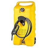 Scepter Duramax 14 Gallon Wheeled Utility Transfer Tank with Spout Pump, Yellow – Portable Rolling Container w/ 10-Foot Hose for Mowers, Generators, Marine Use, Off-Road Vehicles & Power Equipment