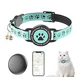 GPS Tracker for Cats, Mini GPS Cat Tracker,Waterproof Trackers Cats Collar with Bells,No Subscription, GPS Cat Collar, Adapt with Apple Find My (iOS Only) Finder Tag for Vehicles, Pets, Kids (Blue)