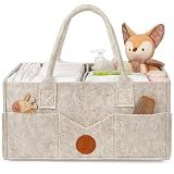 Maliton Felt Diaper Caddy Organizer for Changing Table - Large, Khaki