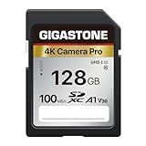 【5-Years Data Recovery】GIGASTONE 128GB SD Card, 4K Camera Pro, A1 V30 SDXC Memory Card 4K UHD Video Compatible with Canon Digital Camera, with 1 Mini Cases