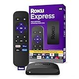 Roku Express | HD Roku Streaming Device with Standard Remote (no TV controls), Free & Live TV