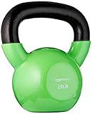Amazon Basics Vinyl Kettlebell, 25 Pounds, Light Green