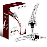 Wine Aerator Pourer Spout, 2 Pack, Drip-Free Pouring, Instant Aeration