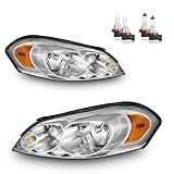 KarSpareHub Halogen Headlights for 2006-2013 Chevy Impala