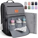 Pillani Baby Diaper Bag Backpack - Baby Bag for Girls & Boys, Large Waterproof Diaper Backpack - Baby Shower Gifts for Boys & Registry Must Haves - Travel Diaper Bags with Changing Pad - Newborn Stuff