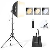 RALENO Softbox Photography Lighting Kit, 16"x16" LED Studio Soft Box Light