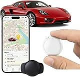 GPS Tracker for Vehicles Hidden Magnetic Case Car Tracker Device Works with Apple Find My (iOS Only) Waterproof Worldwide Real-Time Tracking for Cars No Subscription No Monthly Fee Replaceable Battery