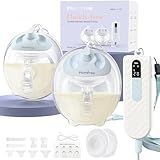 K3 Breast Pump Hands-Free Mini Pump Motor with Belt Clip, Ultra-Lightweight & Leak-Proof Electric Portable Wearable Breastfeeding Pump, Double-Sealed Flange with 3 Modes & 9 Levels, 15-24mm
