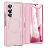 Magnetic for Samsung Galaxy Z Fold 4 Case with Hinge Protection Pink
