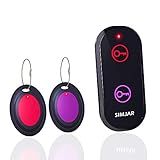 Basic Key Finder with 2 Receivers & 1 Remote, Simjar Wireless Remote Control RF Key Finder Locator Tracker for Keys Wallet Phone Luggage