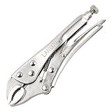 URASISTO 7-Inch Locking Pliers, Curved Jaw Locking Pliers with Wire Cutter, Fit for Clamping Twisting Welding