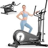 Elliptical Exercise Machine, Elliptical Machine for Home with Ultra-Smooth Magnetic System, Elliptical Trainer 15.5"-19" Stride Max 550lb Capacity, 16 Resistance Levels Home Gym, 95% Pre-Assembled