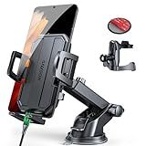 SUUSON 3 in 1 Phone Holders for Your Car, Car Phone Holder Mount [Strongest Suction] 360° Adjustable Cell Phone Holders for Car Phone Stand Car Mount for iPhone, Samsung, Google, More Smartphones