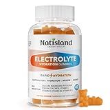 Electrolyte Gummies for Hydration, Hydration Gummies for Kids & Seniors Adults, with Potassium, Magnesium, Calcium, Sodium, Chloride for Runners and Endurance Sports, Orange Flavor, Vegan, 60 Chews