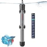 HITOP 100W Adjustable Aquarium Heater, Submersible Fish Tank Heater Thermostat with Suction Cups for 12-30Gal
