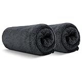 GLIMGLINT 2 Packs Car Drying Towel (36"x24"), Microfiber Towels for Cars Detailing, Ultra Absorbent Cleaning Cloth Without Streaks or Scratches, Fits for Cars, Trucks, Motorcycles, 600GSM