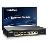 8 Ports 5Gb Unmanaged Ethernet Switch with 8*5G Base-T Ports. GiGaPlus 5Gbps Network Switch for 5Gbe NAS/PC, 5Gbps Adapter/NIC, WiFi7 Router, Desktop/19-inch Rack Mount