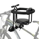 Toddler Bike Seat Front Mounted,Child Bicycle Saddle for Adult Bike,Kids Bike Seat for Mountain/Hybrid/Cruiser Bikes,Kid Front Carrier,Full Guardrail,Safe & Comfortable for Baby 1-4 Yrs,Max Load 55lbs