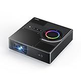 NexiGo Nova Mini, Portable Laser Projector, Google TV w/Netflix, 1080p FHD, 1200 Lumens, 15000:1 Contrast w/SAE, 3D, Auto Setup, 150" Display, 8W Dolby Audio, Portable for Home & Outdoor