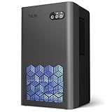 ToLife Dehumidifiers for Home 95 OZ Water Tank, 1000 sq.ft Dehumidifier for Basement Bedroom Bathroom with Auto Shut Off 7 Colors LED Light,Grey
