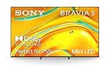 Sony BRAVIA 5 55 Inch TV, Mini LED, 4K Smart Google TV, XR Processor with AI Technology,120hz Television with Dolby Vision/Atmos, Exclusive Features for PlayStation®5, K-55XR50, 2025 Model