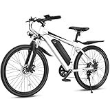 Loeook Electric Bike for Adults, 26" Ebike with 1000W Peak Motor, 21.7MPH 50Miles Electric Mountain Bike with 48V Removable Battery, 7-Speed, Front Suspension, LCD Display, UL 2849 Certified