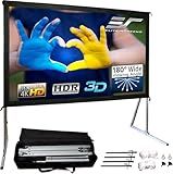 Elite Screens 120-INCH Projector Screen|Outdoor Indoor Movie Screens|16:9 Freestanding Portable Foldable ProjectionStand|Home Theater, OMS120H2