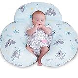 AMASKY Nursing Pillow for Breastfeeding, Breastfeeding Pillows for More Support for Mom and Baby, with Plus Size Ergonomic Design and Removable Cotton Cover, Blue, Pallet of Product