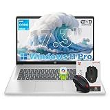HP 17 inch Laptop FHD 2026, Intel 8 Cores i3-N305 Processor, 16GB RAM, 512GB SSD, 17.3" FHD IPS Display, AI Copilot, Wins 11 Pro, Long Battery Life for Student & Business, Wi‑Fi 6, Patented Accessory