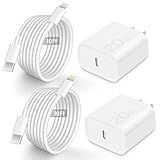 AISNI for i Phone Charger 10 ft Fast Charging 20W PD USB C Wall Charger i-Phone 14 13 Fast Charger Block with 10 Foot Charging Cable Compatible with iP14 Plus/14/13/12/11 Pro Max/XS/Max (2-Pack White)