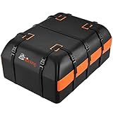 Car Rooftop Cargo Carrier - 21 Cubic Feet, 100% Waterproof Heavy Duty 840D Car Roof Bag for All Vehicles with/Without Racks - Anti-Slip Mat, 6 Door Hooks, Storage Bag, 2 Extra Straps