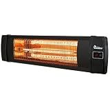 DR. INFRARED HEATER Portable Infrared Indoor and Outdoor Space Heater for Patio, Garage, Commercial & Residential With Remote Control, Without Thermostat, Black