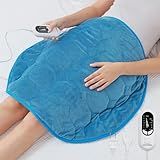 immtree 7lbs Weighted Heating Pad, 24x29 Inches, Extra Large Size Heated Lap Heavy Blanket with Fast Heat Technology, Deeper Pain Relief for Back and Knee, Christmas Gifts for Women Adults, Blue
