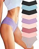 ROSYCORAL Women’s Seamless Bikini Panties Soft Stretch Invisibles Briefs No Show Hipster Underwear cheeky 9 pack XS-L (M)