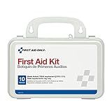 First Aid Only 6060 All-Purpose 10-Person Emergency First Aid Kit for Business, Worksite, Home, and Car, 57 Pieces