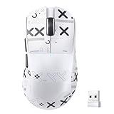 ZIYOU LANG×Magic-Refiner X2 Lightweight Wireless Gaming Mouse,Tri-Mode(2.4G/Wired/BT),25KDPI,PAW3311 Optical Sensor,1000Hz Polling Rate,500mAh,69g Ergonomic Mice for Medium-Large Hands-White&Sticker