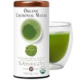 The Republic of Tea Organic Full-Leaf Japanese Matcha Green Tea Powder, 1.5 Oz Tin | Steeps 30 Cups