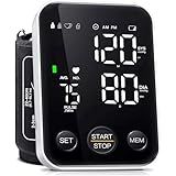 Oklar Blood Pressure Monitor Upper Arm Monitors for Home Use BP Machine Sphygmomanometer with 2x120 Reading Memory Adjustable Arm Cuff 8.7"-15.7" Large Display with LED Background Light Storage Bag