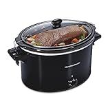 Hamilton Beach Slow Cooker, Extra Large 10 Quart, Stay or Go Portable With Lid Lock, Dishwasher Safe Crock, Black (33195)